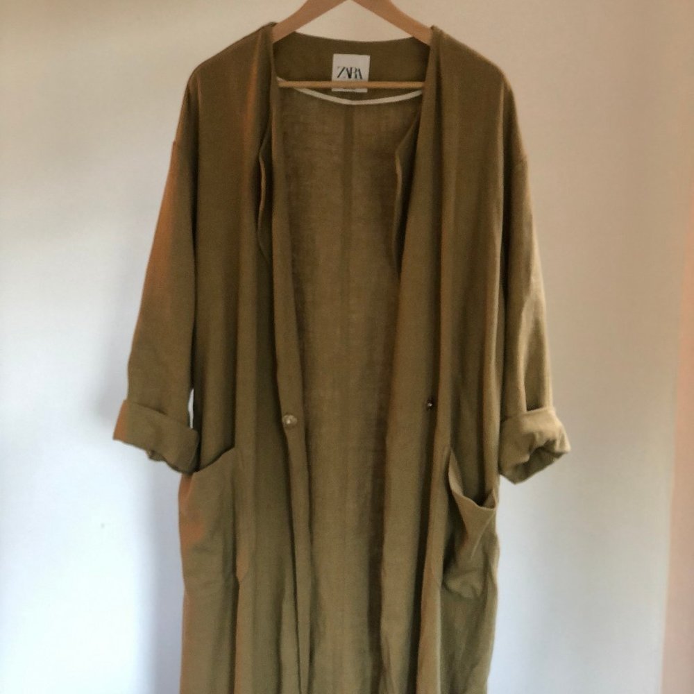 Oversized linen jacket
